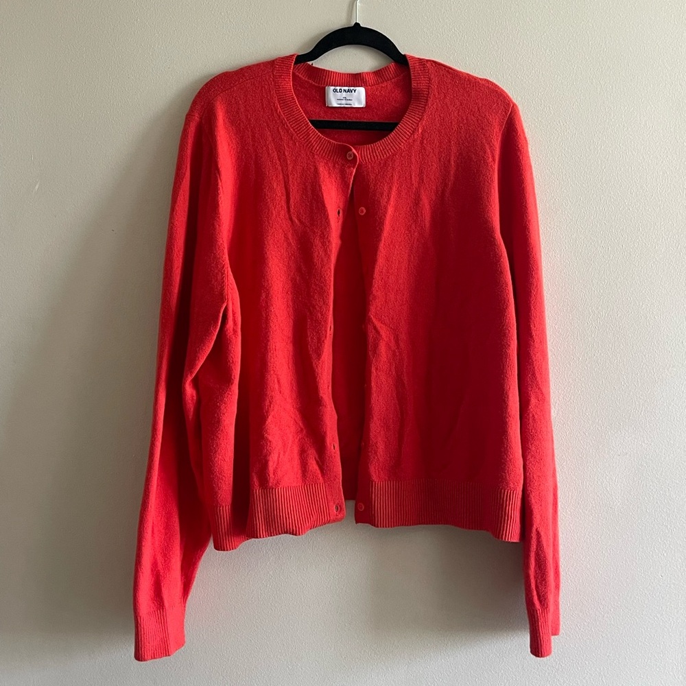 Old Navy Red Orange Cardigan